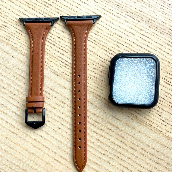 Leather watch band for Apple Watch size series 1-5 - Picture 1 of 4